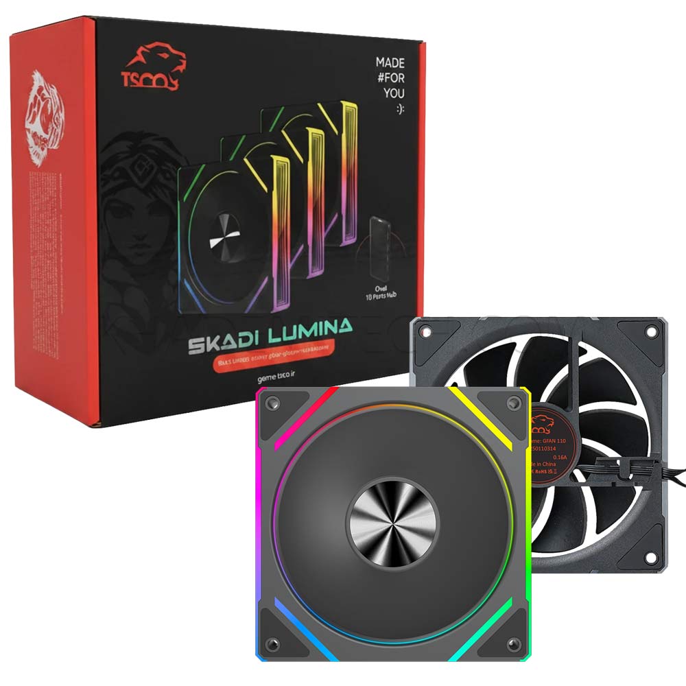 75 فن کیس گیمینگ 3 عددی تسکو مدل TSCO GFAN310 مشکی - Image 1